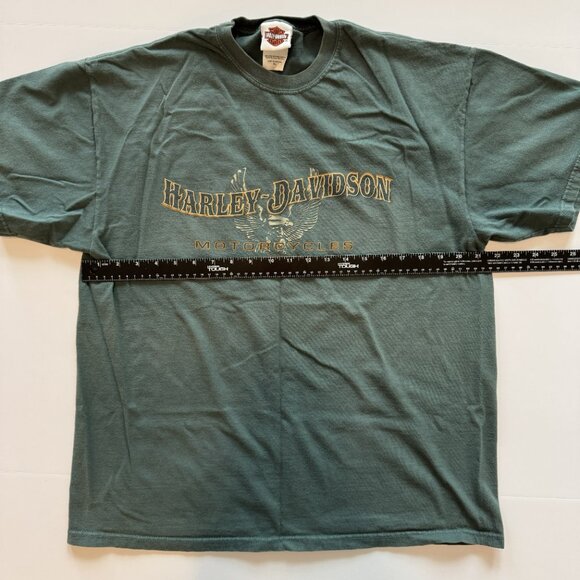 Vintage Y2K Harley Davidson 2007 Waterfall Hilo Hawaii Green Size XL Tee - Picture 6 of 6
